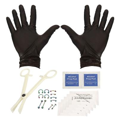 20 шт./лот Pro наборы для пирсинга прокол с ухом, носом, бровями, плоскогубцы, зажим для пирсинга, сталь