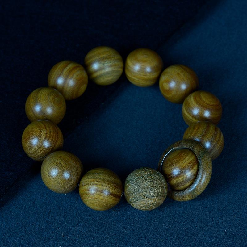 Браслет из 108 бусин из аргентинского зеленого сандала для мужчин и женщин - ручная работа, буддийская нить с прямым волокном.