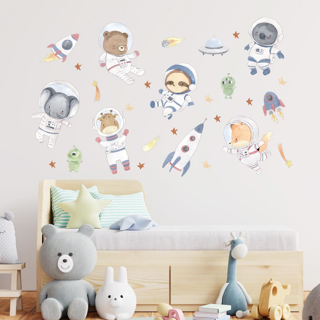 Physics Spacecraft Self-Adhesive Wall Stickers for Children's Rooms, School Classrooms, Bedrooms, Decorative Wall Stickers