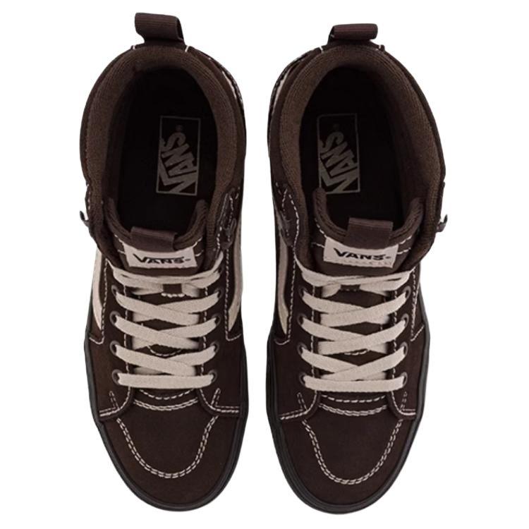 Vans Filmore Hi guard Удобные Универсальные Высокие Кеды для Скейтбординга Мужские Кроссовки Темно-Коричневые VN000CZHCFB
