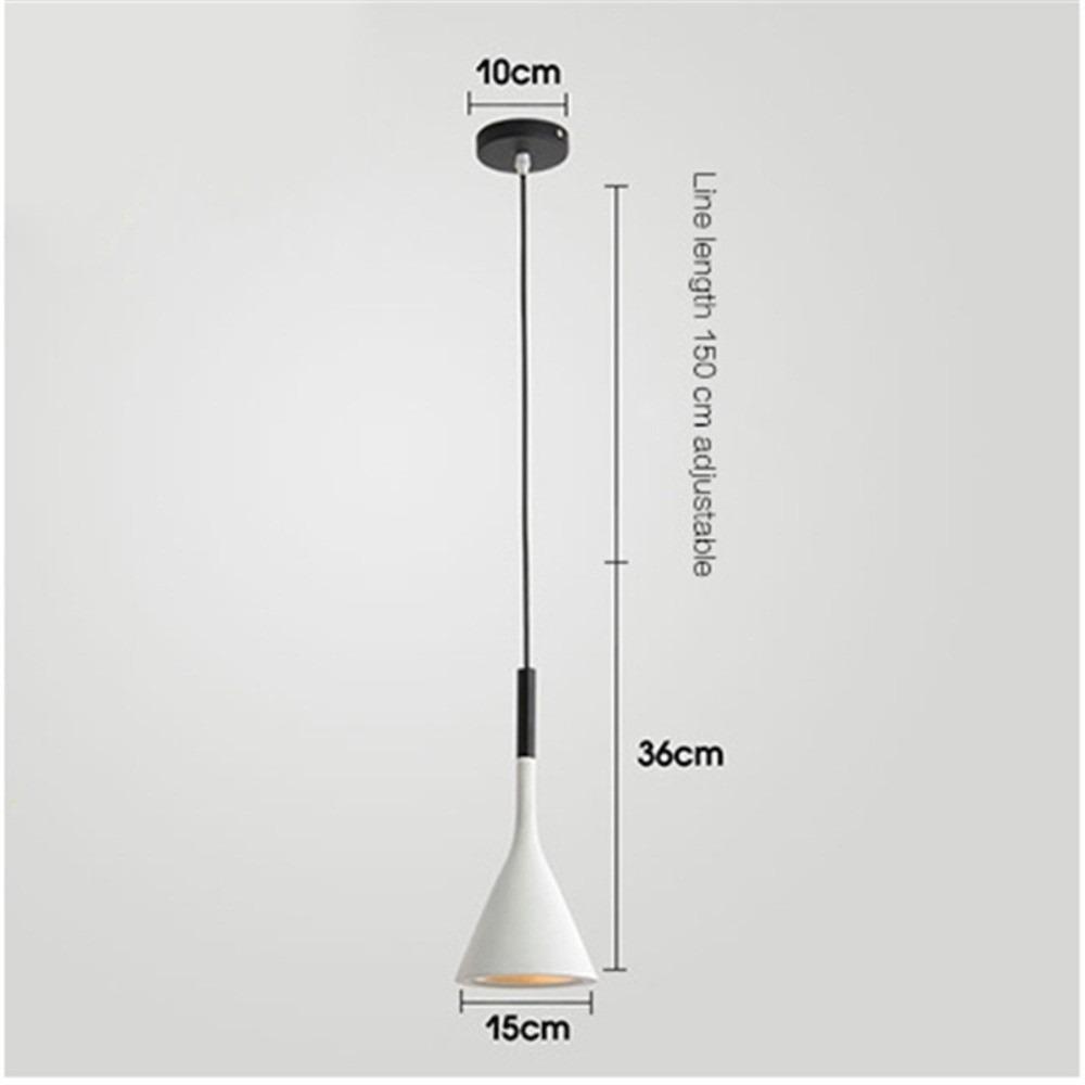 Modern Style Hanging Lamps Black White Chandelier Home Lighting Lampshade Fixtures For Kitchen