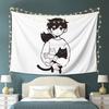 Гобелен Omori Sunny And Mewo Настенный Декор Эстетичный Домашний Декор Гобелены для Гостиной Спальни
