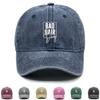 BAD HAIR Day" Print Adjustable Baseball Cap, White Text Sports Hat Retro Fit Casual Hip Hop Snapback Sun Hat