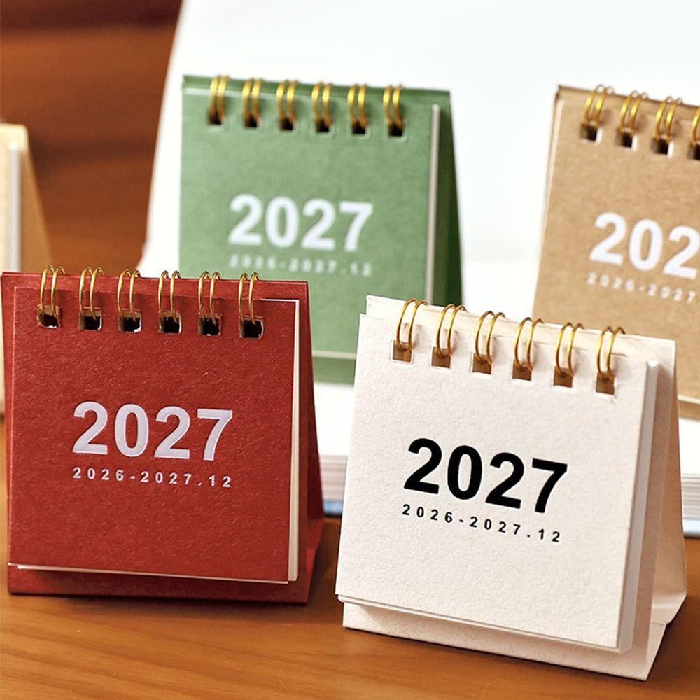 Mini Mini Calendar Double Coil Standing Calendar Gifts 2027 Desk Calendar Home Office