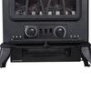 Electric Fireplace with Retro Flame Effect, 1000-2000W Thermostat and Dimmable Light, Black