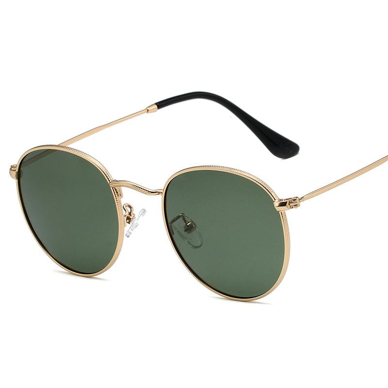 Retro Polarizers Metal Sunglasses Women's Round Frame Sunglasses Unisex Premium Sensitive Polarizers