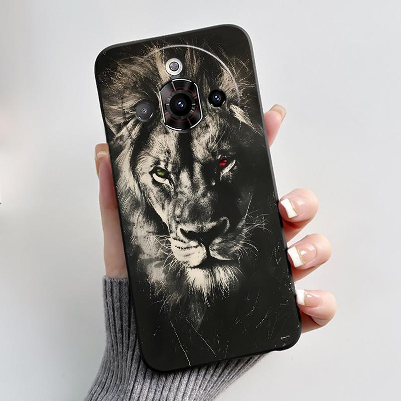 For ZTE Nubia Focus Pro 5G Case Z2351N Luxury Cute Heart Rabbit Soft TPU Silicon Matte Black Phone Casing Shockproof Back Cover