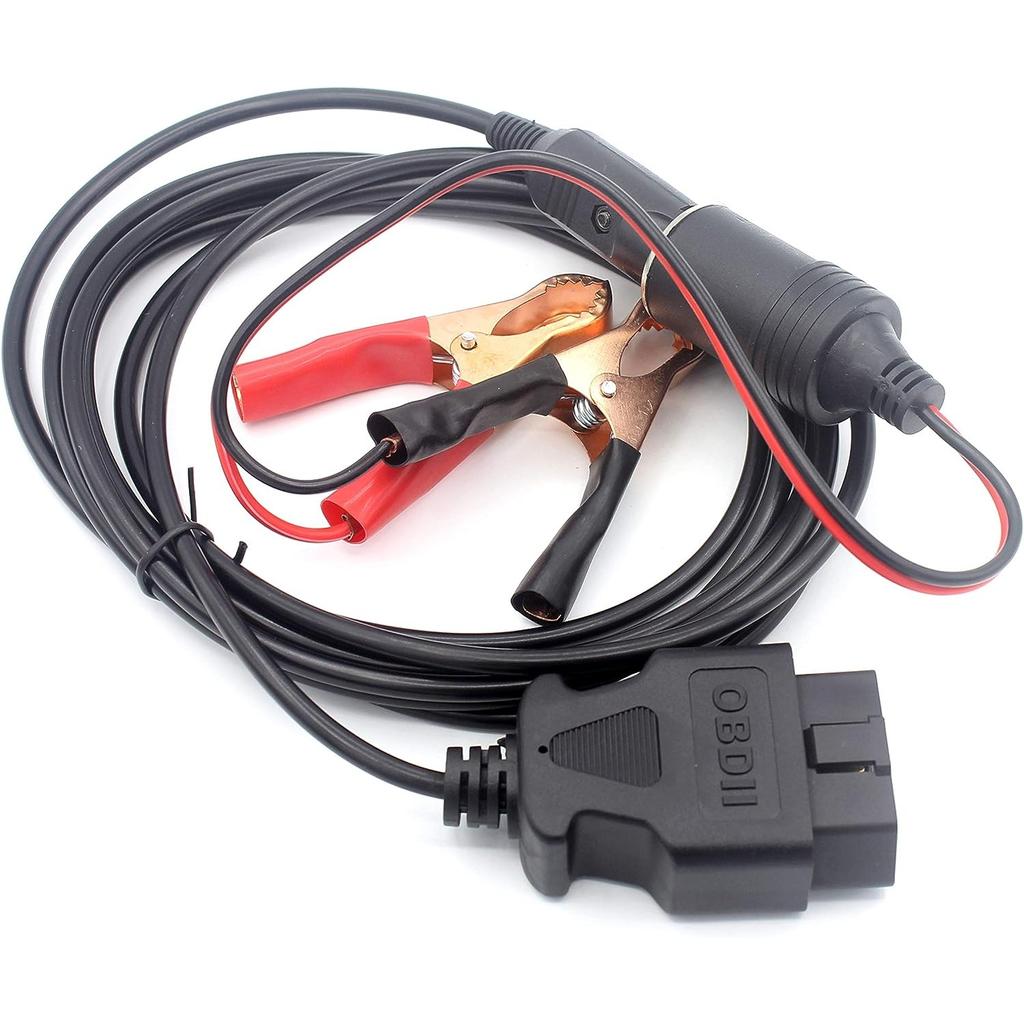 OBD2 Автомобильная память 2 в 1, кабель аварийного питания ЭБУ автомобиля с зажимом типа «крокодил» на 12 В автомобильном аккумуляторе, удлинитель прикуривателя