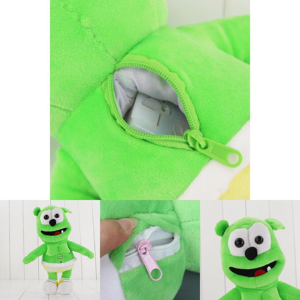 Charming Singing Gummy Bear Plush Doll Ultra Soft Crystal Fabric Stuffed Animal Gift
