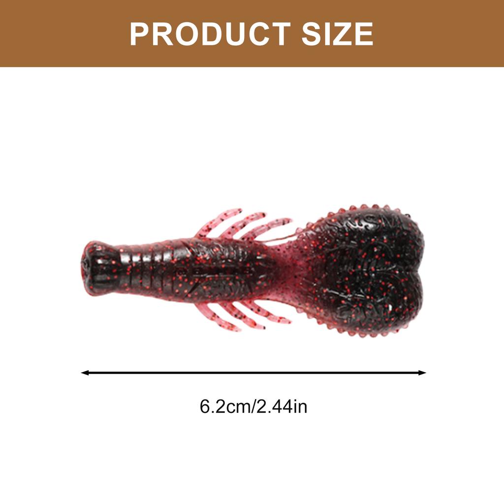 7pcs Artificial Swimbait 6.2cm Fishing Baits Lure 6.7g Soft Bait Fishing Tackle Accessories Crawfish Lure for Bass Trout