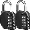 2pcs Combination Padlocks Lock Resettable 4-digit Padlock with Combination, Combo Lock for Toolbox School Employee Locker Case Luggage Backpack