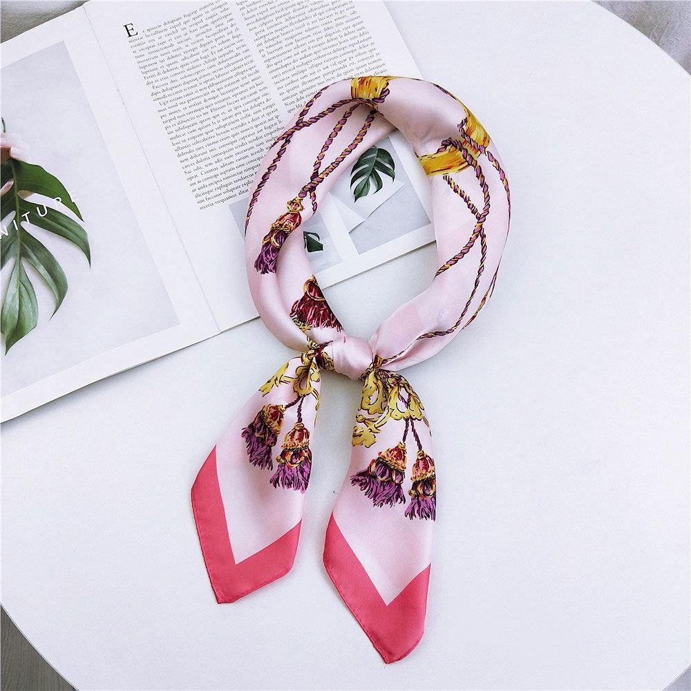 Модный декоративный шарф, повязка для волос, резинка для волос 70, маленький квадратный шарф, шелковый шарф, женский весенне-осенний универсальный маленький шарф, профессиональный шарф
