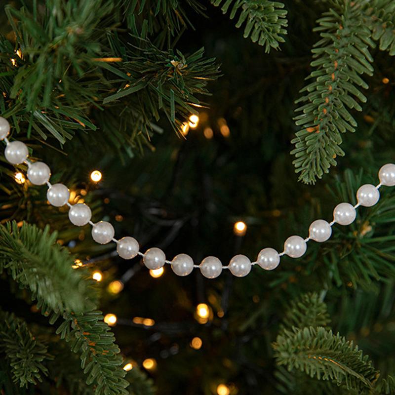 Christmas Wedding Scene Arrangemen Christmas Tree Dress Up Diy Hanging Decoration Decorative Hangings Pearl String Bead Chain