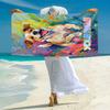 1PC Custom Name "Colorful Dog Artwork" Beach Towel Highly Absorbent And Sand-Resistant Towel for Swimming, Pool, Yoga, And Travel Lightweight