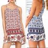 Elegant Women Summer Sleeveless Spaghetti Strap Evening Cocktail Beach Mini Dress