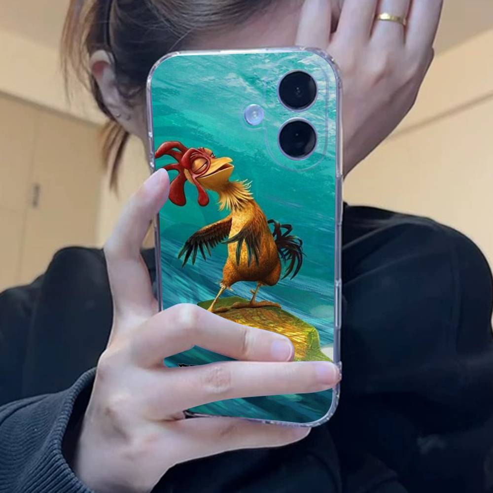 Чехол для телефона Chicken J-Joe Surf для iPhone 17 15 14 13 11 12 16 Pro Max Plus Mini Прозрачный Силиконовый Мягкий Funda