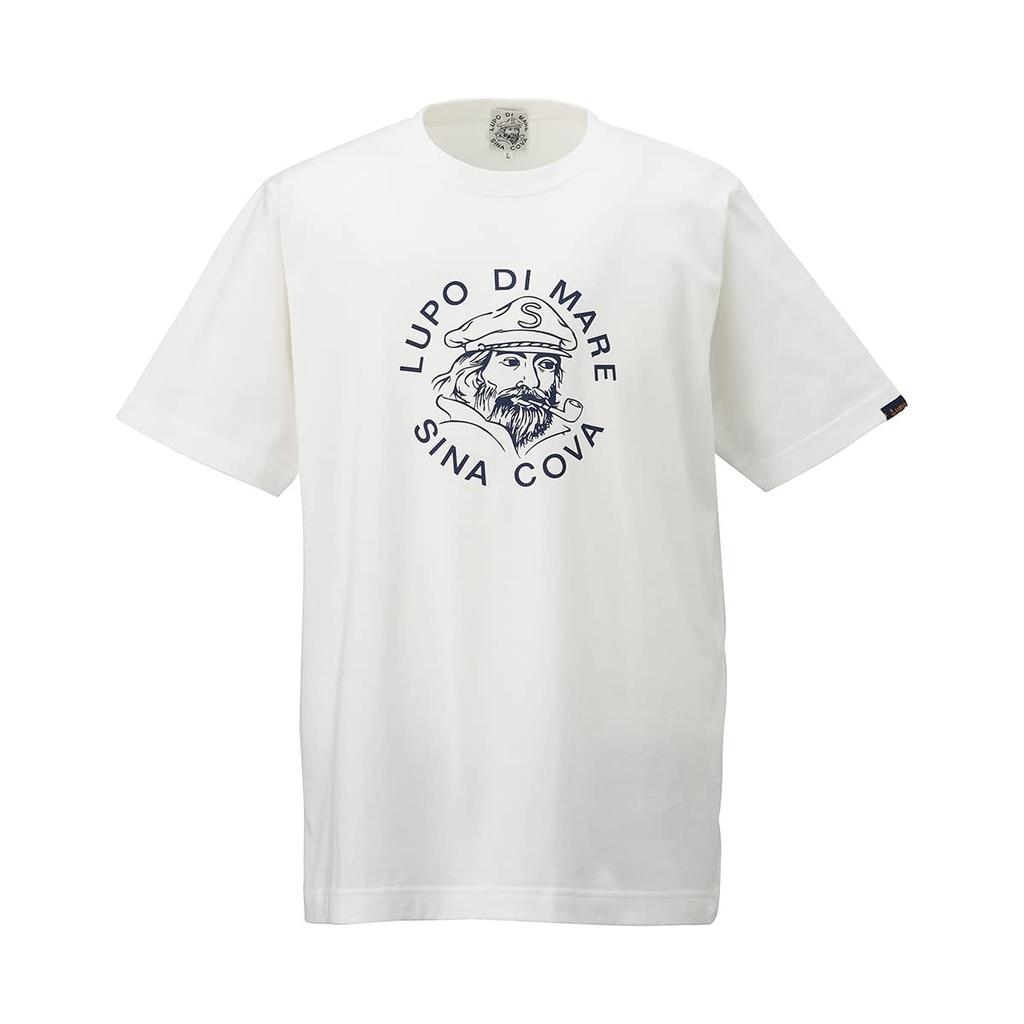 Мужская футболка с коротким рукавом Sinacova, 100% хлопковое джерси, круглый вырез, принт с логотипом торговой марки, классический стиль, 10000580 (белый), Размер M