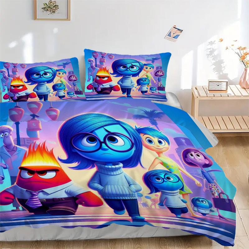 Inside Out Emotions Journey Print 3Pcs Bedding Setduvet Cover With 2 Bedropillowcase Home Birthday Gift