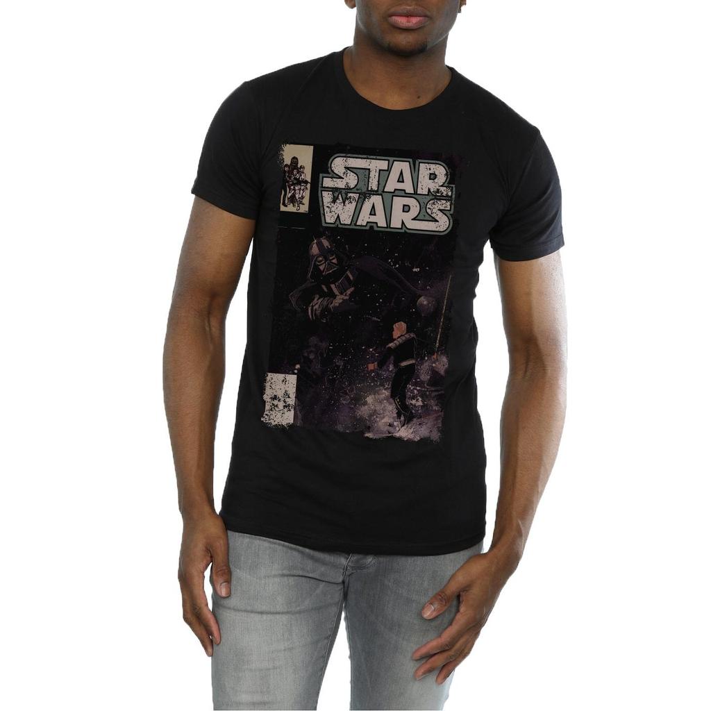 Star Wars Mens Darth Vader Duel Comic T-Shirt