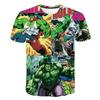 Mens Breathable Quick-Dry Short Sleeve T-Shirt With 3D Digital Print Loose Fit Cotton-Blend Sports