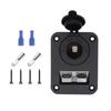 Plug Flush Mount Lighter Socket Component with Screws,Mounting Bracket Panel Terminals for