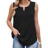 Женские майки-топы однотонные с V-образным вырезом повседневные шифоновые жилеты летние свободные топы без рукавов уличная одежда
