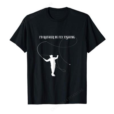 Rather Be Fly Fishing Funny Father Shirt Cool Dad Gift Men