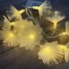 Рождественская вечеринка Декор Светодиодные волоконно-оптические цветочные огни 2 м 3 м Работающие от батареек Искусственная сказочная гирлянда для свадьбы дома праздника