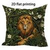 Rainforest Animal Theme Doublesided Printed pillow cover Short plush Suitable living rooms bedrooms sofas throw cushion cover