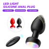 Rechargeable Remote Control Anal Plug with 10 Vibration Patterns & RGB Light Shows for Men and Women - Hands-Free Solo or Couples Play
