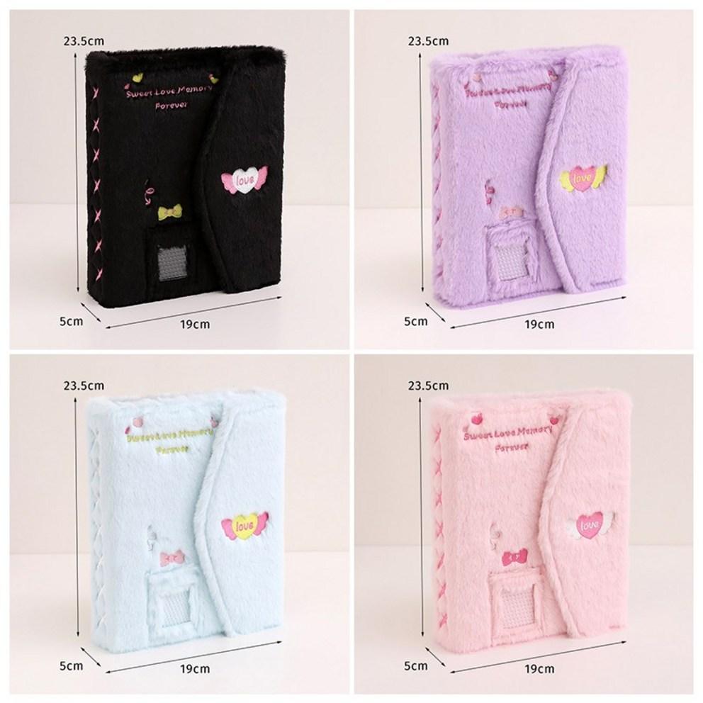 Songheung 6-hole Photo Album Binder Album A5 40 Sheets 4-cell Double-sided Photo Album Diary, Pink, 1 Piece