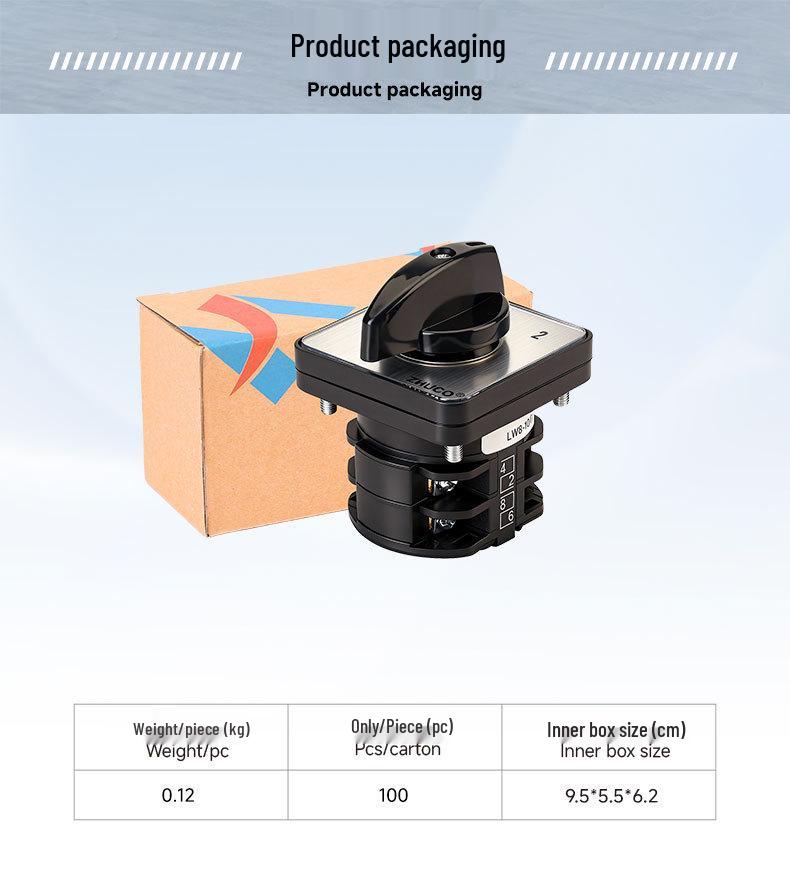Zhuochao LW8-10/D0401.2 Three-Speed Two-Position Universal Changeover Switch, 102 Panel