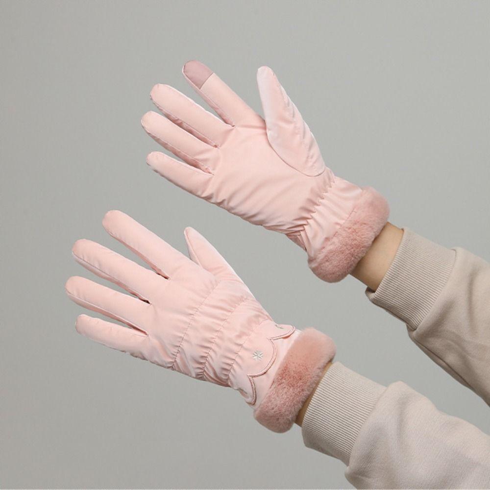 Водонепроницаемые велосипедные перчатки Нескользящие теплые перчатки Модные женские лыжные перчатки