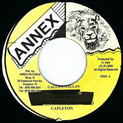 7-дюймовая пластинка CAPLETON - Gallan, Gallan NONE Annex 2000 Ямайка Регги, Ска и Даб Б/У