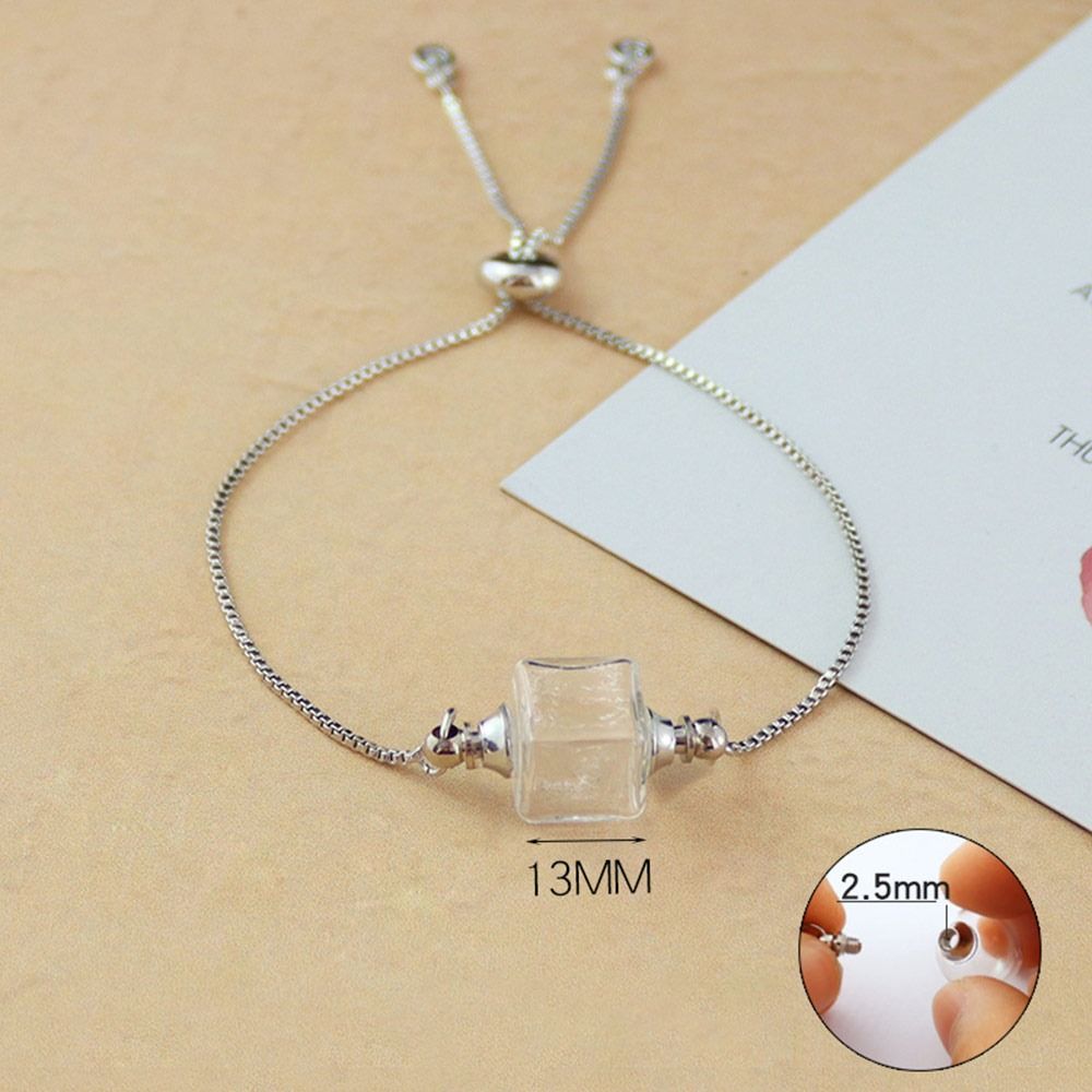 Сделай сам браслет из бутылки желаний талисман на удачу стеклянный флакон подарочный кулон изогнутый куб