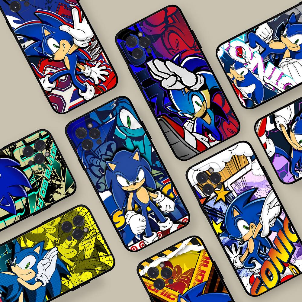 S-SonicS Anime Phone Case For IPhone 17 16 15 14 11 12 13 Pro Max Plus Mini Soft Back Cover