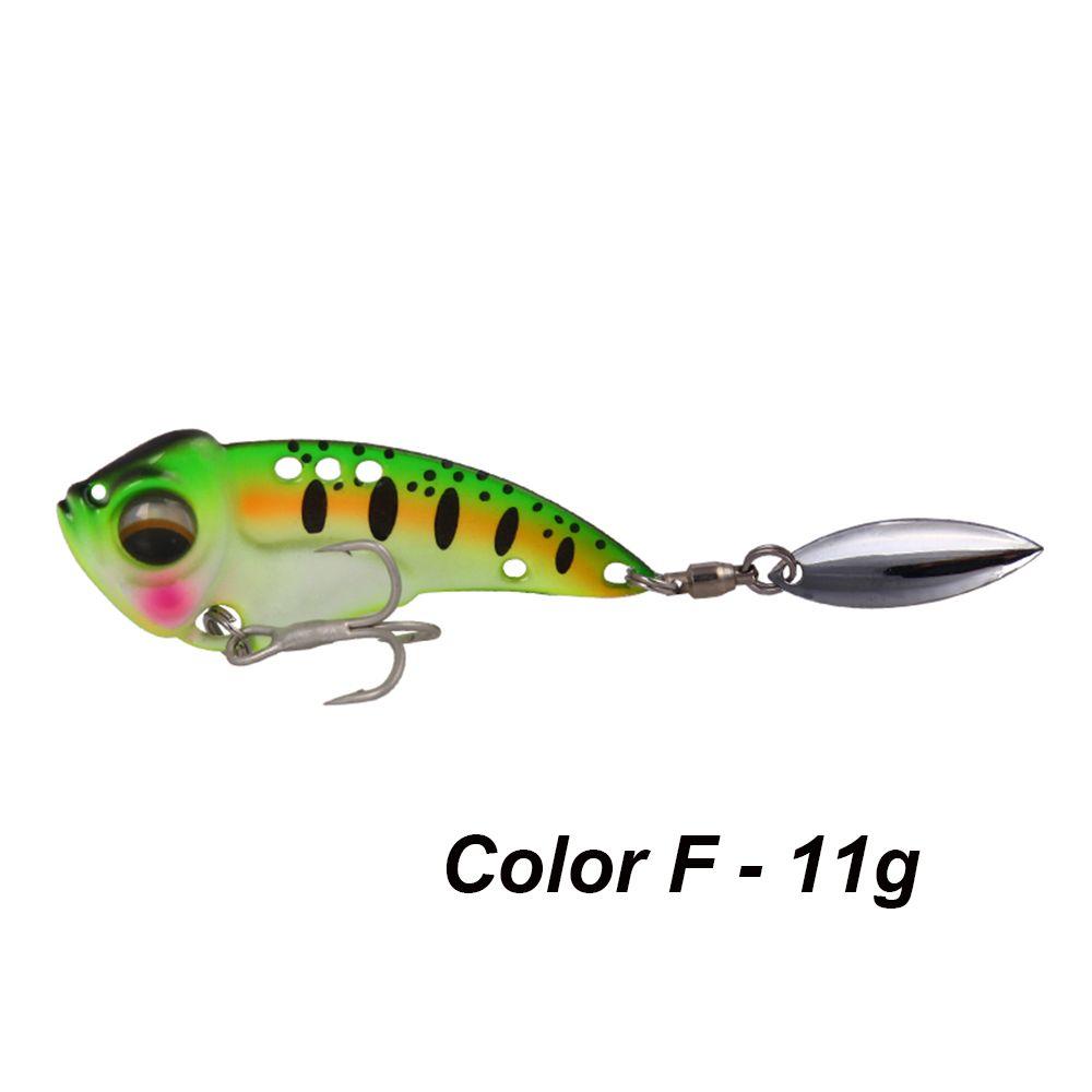 Bass Spoon Metal Vibration Rotate Metal Fishing Bait Wobblers Crankbaits Treble Hook VIB Lure