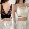 Beautiful Backless Lace Bralette with Breast Pads Reduces Side Breast Bra Plus Size Anti-exposure Bralette for Women