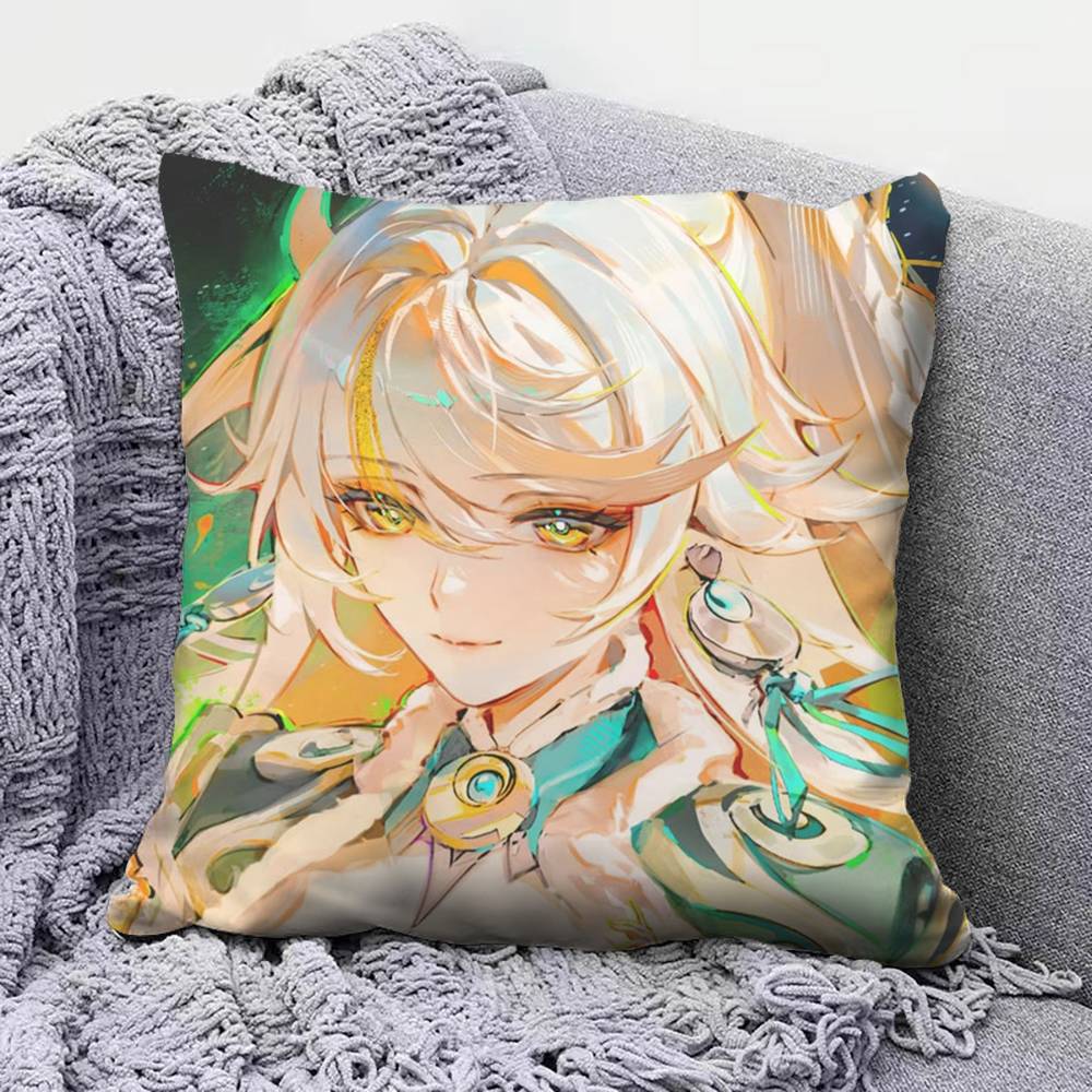 Zibai Genshin Impact Игровые Чехлы на Подушки для Дивана Дома и Декоративные Индивидуальные Наволочки