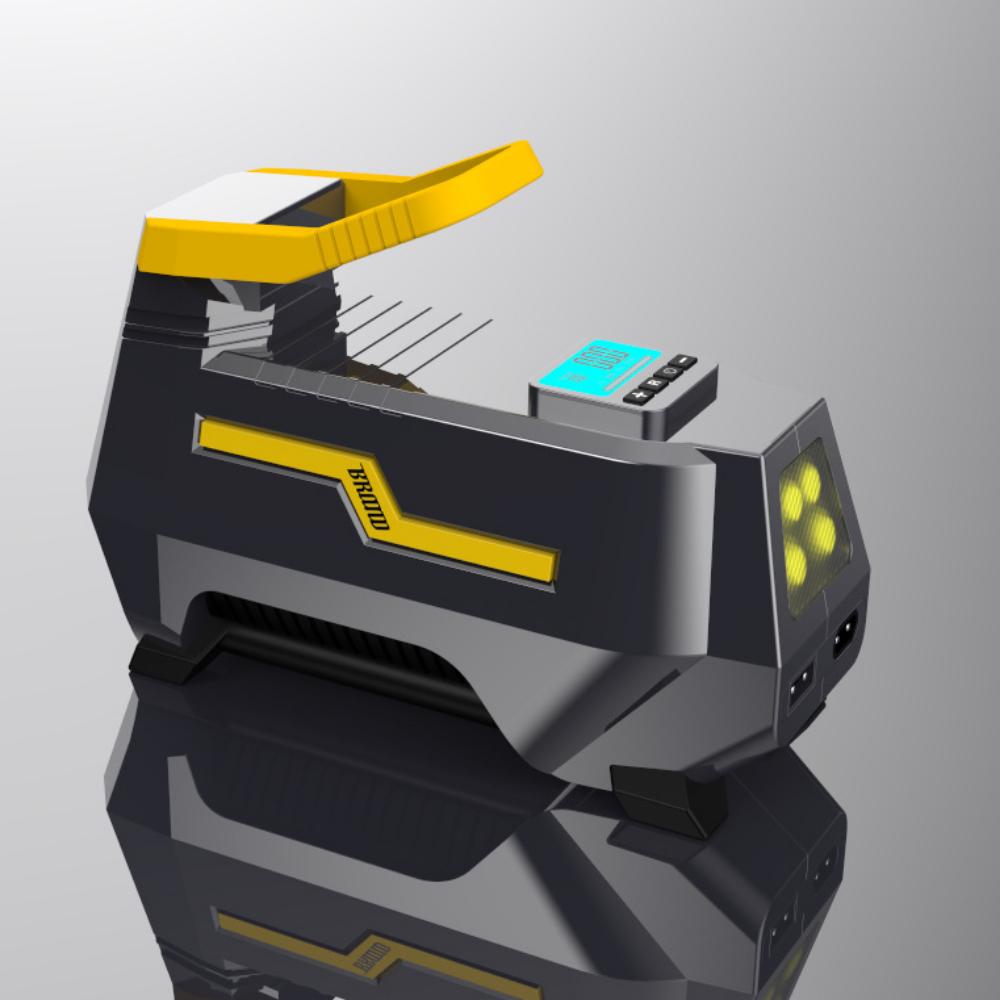 Car Mounted Inflation Pump AC/DC Dual-purpose 12V Electric Pump for Home and Car Portable Dual Cylinder Tire Car Inflation Pump