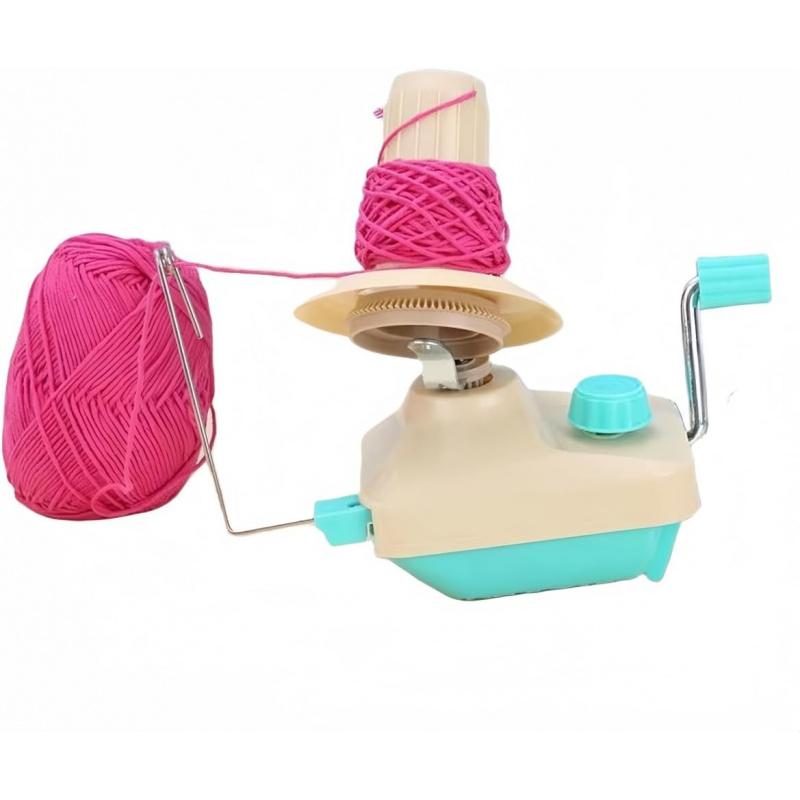 Manual Yarn Ball Winder - Handheld Fiber Wool String Winder For DIY Sewing & Knitting Portable Hand-Cranked Thread Organizer Kit