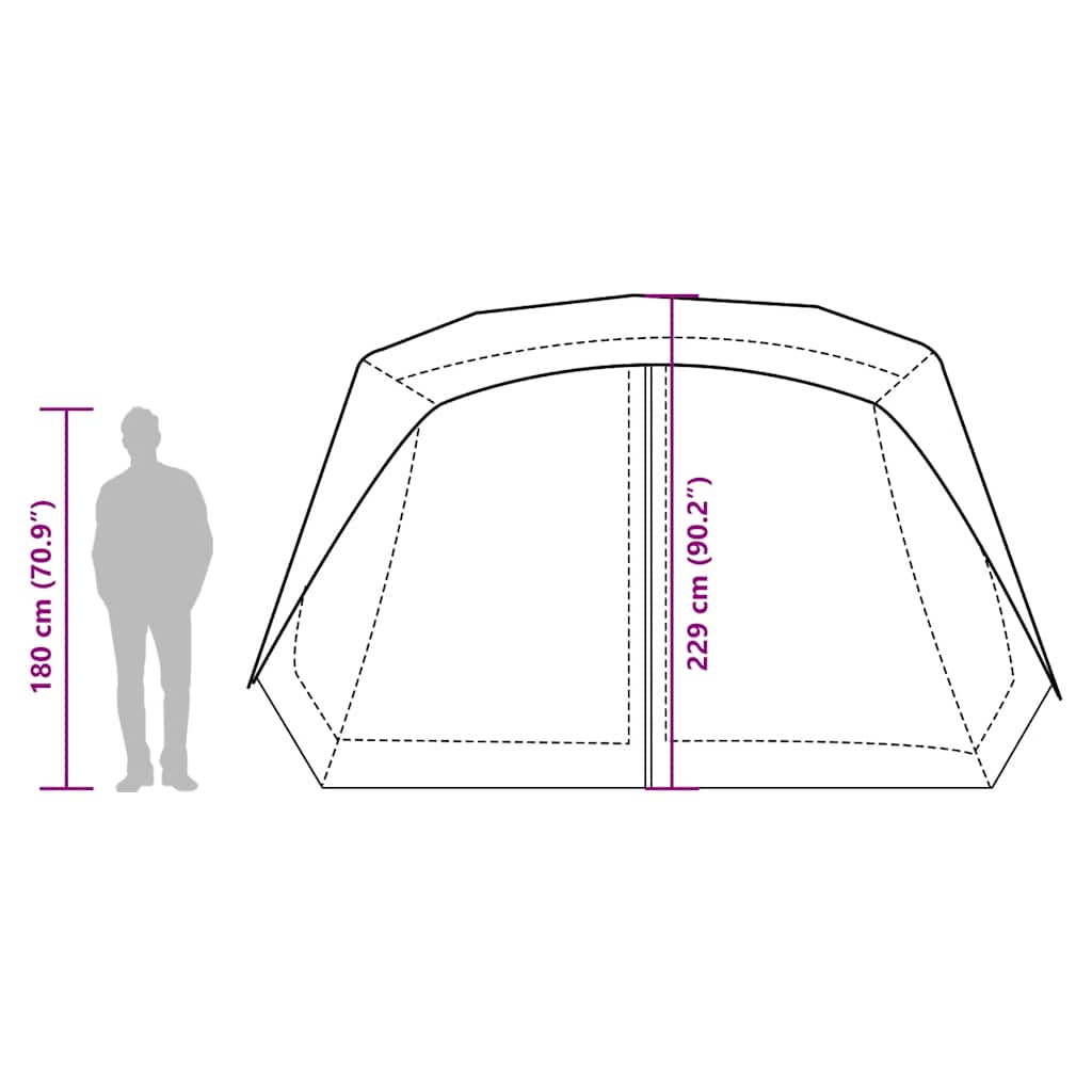 Family Tent for 10 People Green Quick Release Waterproof