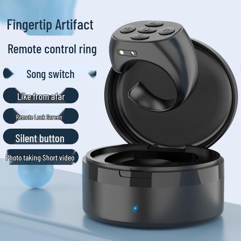 Bluetooth Кольцо-пульт дистанционного управления с зарядным кейсом: Камера и контроллер для селфи в TikTok