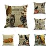 Stylish Cotton Linen Pillow Covers For Halloween Featuring Unique Pumpkin Designs