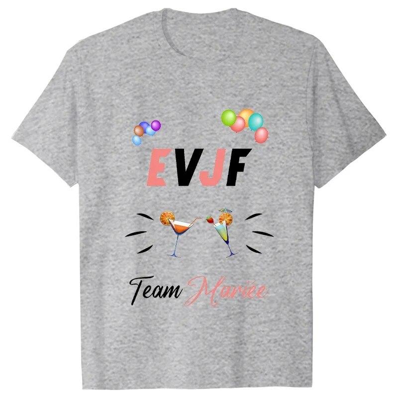 Футболка Evjf Femme French Girls Футболка для девичника «Команда невесты» Футболка для свадебного душа Друзья Свадебный топ для девичника