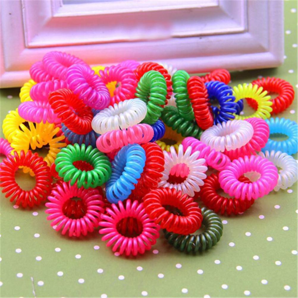 10 Pcs Plastic Hair Ties Spiral Hair Ties No Crease Coil Hair Tie Ponytail