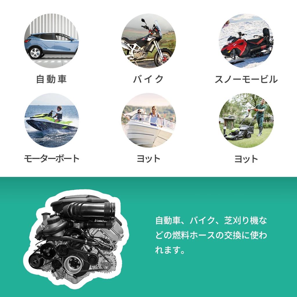 Pronese Fuel Hose, Inner Diameter 0.2 inches (5 mm) x Outer Diameter 0.4 inches