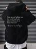 Motivational "You Are Enough" Letter Print Street Style for Outings 250G Heavyweight Pullover with Pocket Adjustable Drawstring Fo