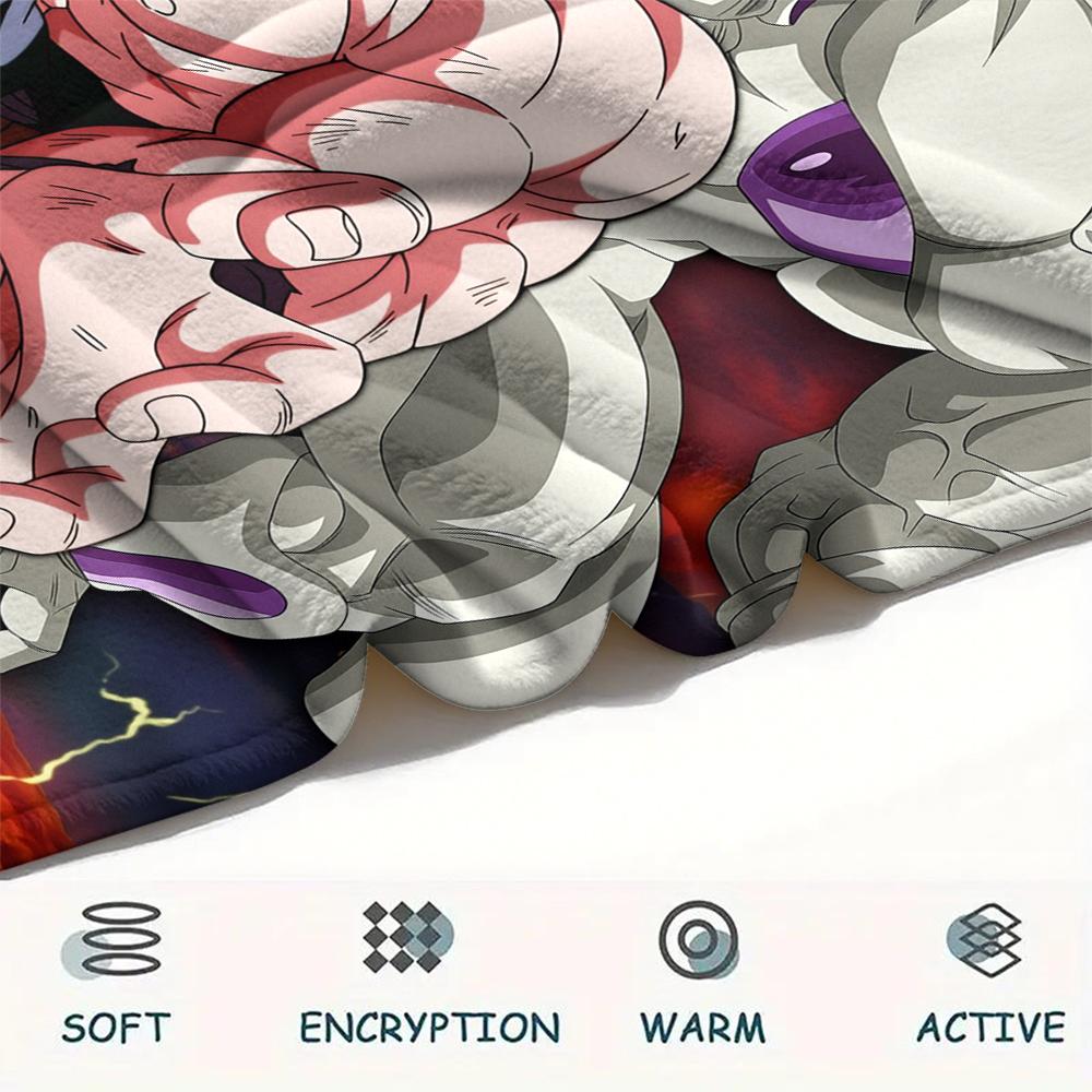 Dragon Ball Characters pattern Flannel Blanket, High quality Comfortable for All Seasons, Home Decor, Warmth and Comfort, Perfect for Gifts.