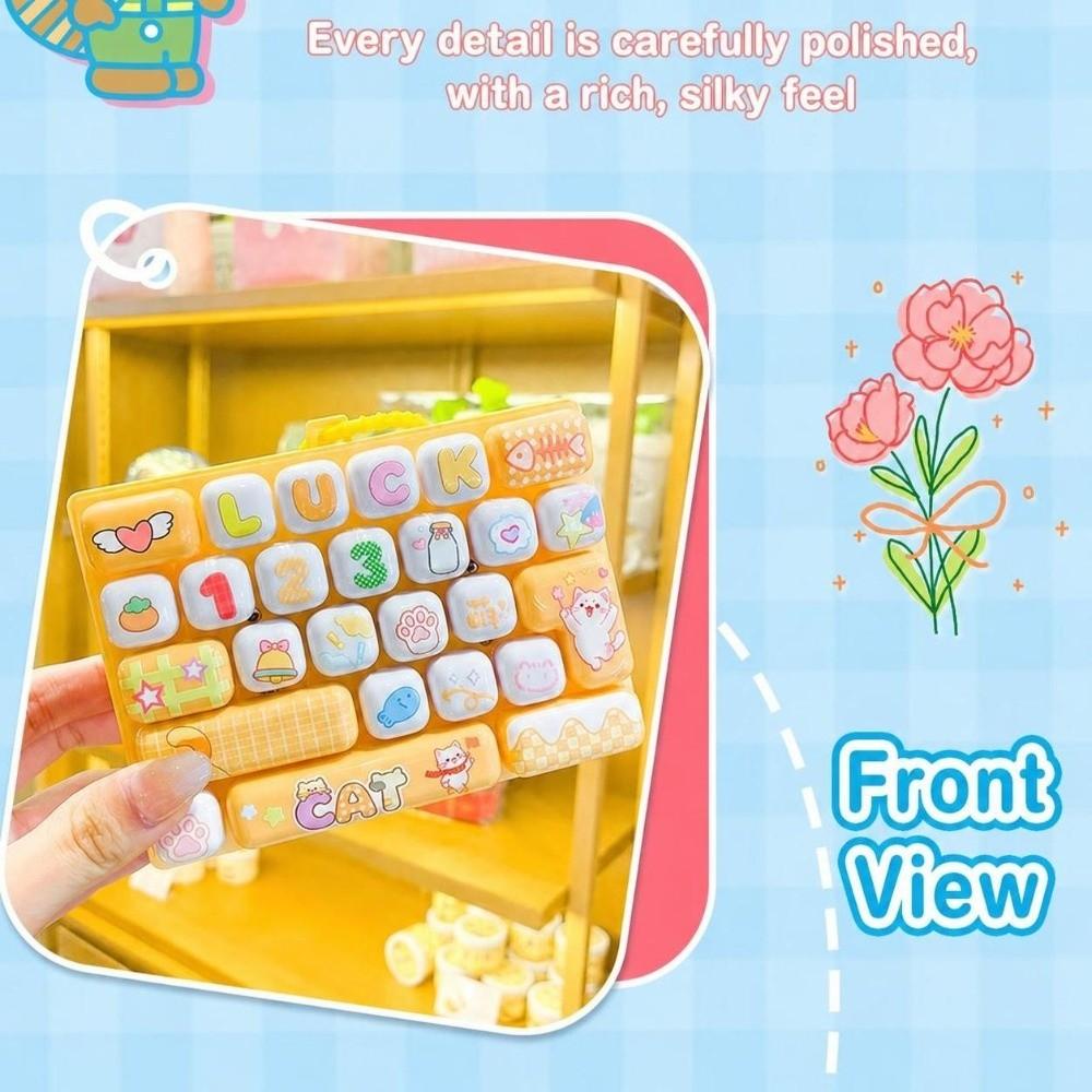 Cartoon Mechanical Keyboard Toy Hanging Keycap Clicker Toy Cute Bag Pendant Bag Charm